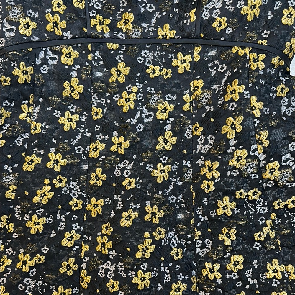 Ted Baker Black and Gold Floral Dress - Picture 7 of 10
